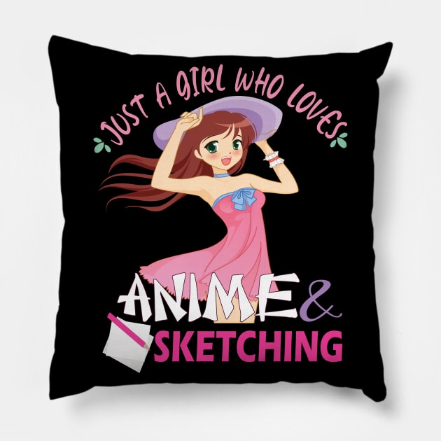 Just a girl who loves anime and sketching Pillow by DODG99