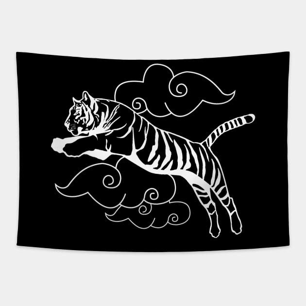 Flying tiger Tapestry by Red Zebra