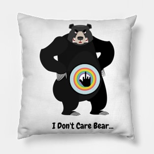 I Don't Care Bear Pillow