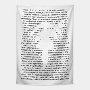 Frieren the Slayer Sousou no Frieren Anime Black and White Aesthetic Typography Art SNF-182 Tapestry