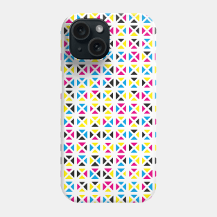 Rounded Triangle Pattern (CMYK) Phone Case