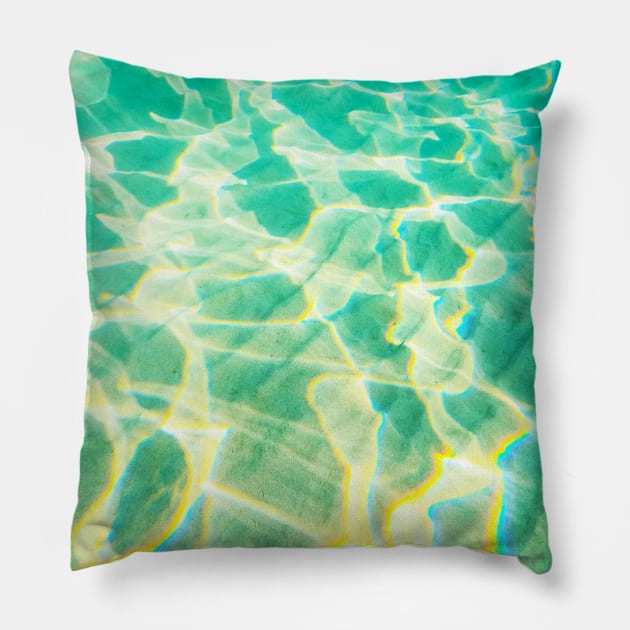 Transparent Underwater Texture Pillow by Kate-P-