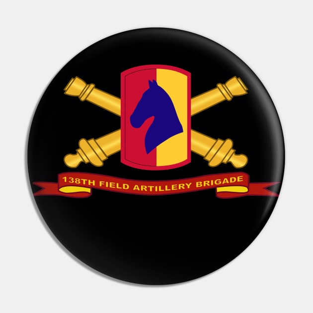 138th Field Artillery w Br - Ribbon Pin by twix123844