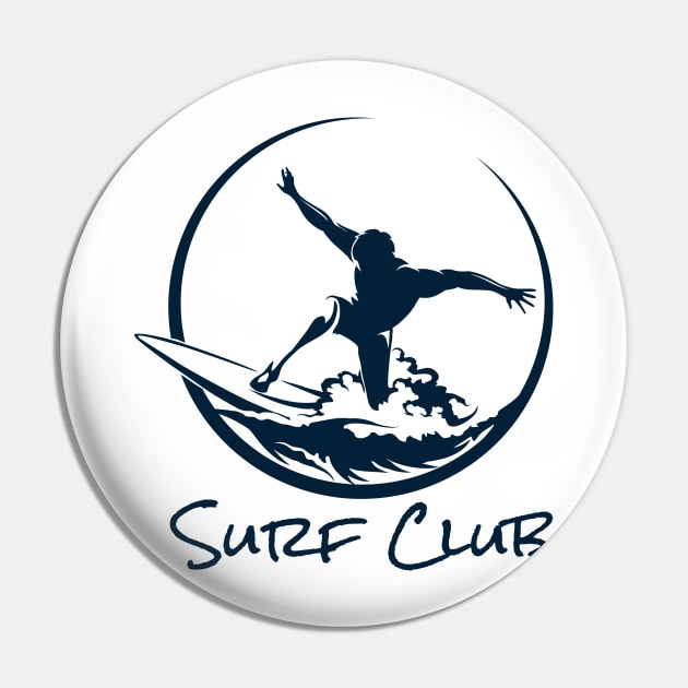 Surfer Club Print DesignTemplate Pin by devaleta