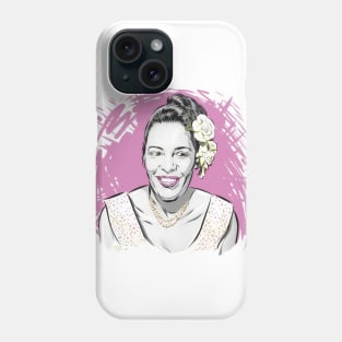 Billie Holiday - An illustration by Paul Cemmick Phone Case