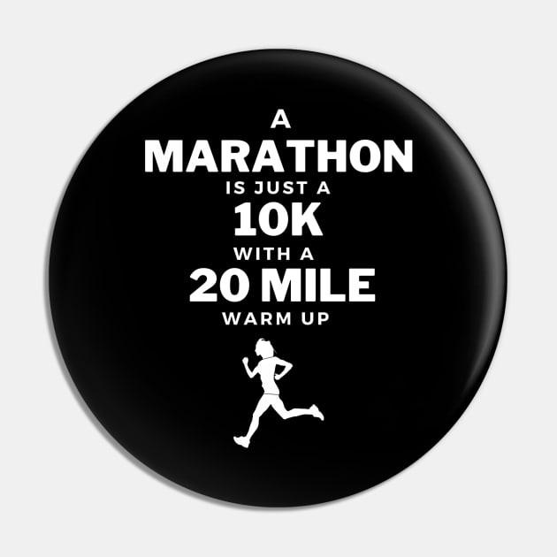 Funny Marathon Runner Pin by Be BOLD