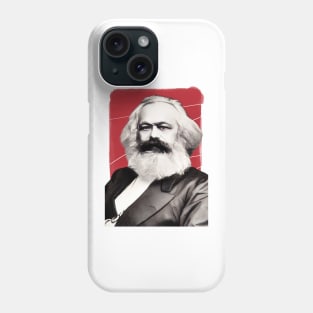 German Philosopher Karl Marx illustration Phone Case