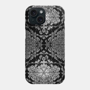 Black & White Damask Wallpaper Design Phone Case