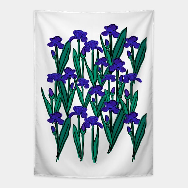 Iris blossom Tapestry by CindyS