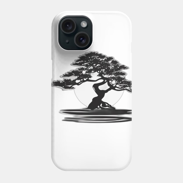 Enigmatic Silhouette Tree and Moon Art No. 562 Phone Case by cornelliusy