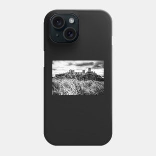 Bamburgh Castle, Northumberland, UK Black And White Phone Case