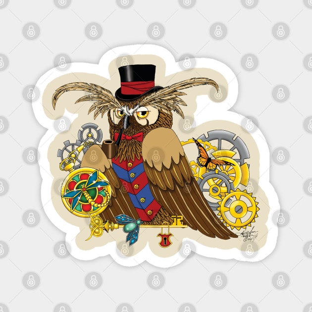 Mr. Clockwork Magnet by tigressdragon