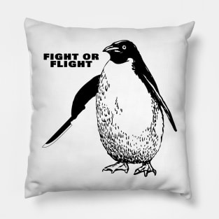 fight or flight Penguin Pillow