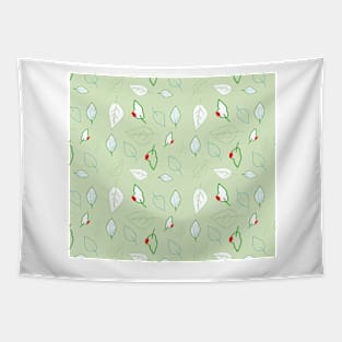 green leaves pattern Tapestry