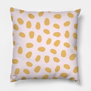 Cute Potato Print on Pink Background Pillow