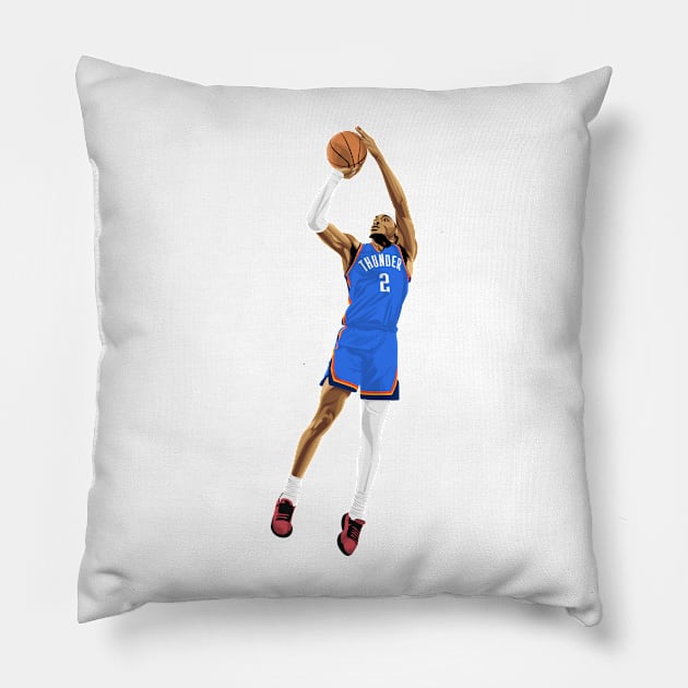 Shai Gilgeous-Alexander OKC Pillow by knnthmrctn