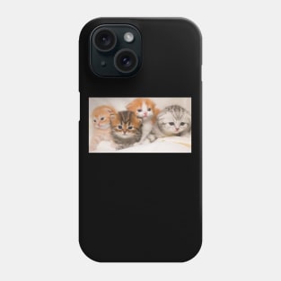 the 4 little cute cats Phone Case