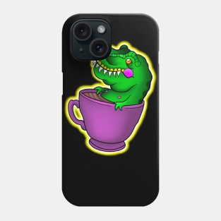 Dinosaur loves coffee Phone Case