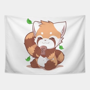 Cute chibi red panda fox Tapestry