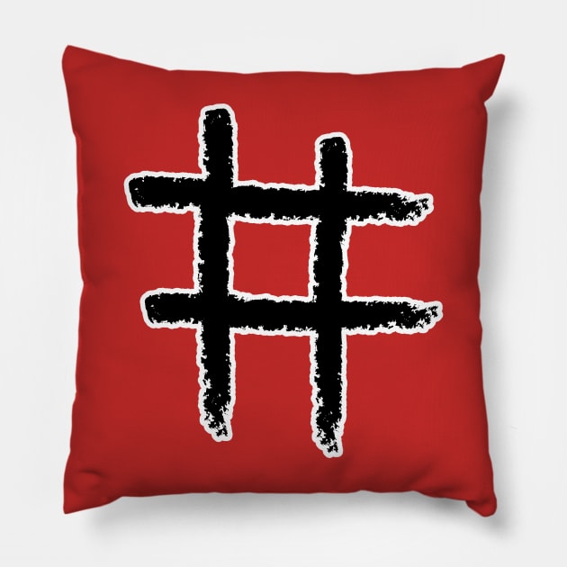 Hashtag Pillow by Scar