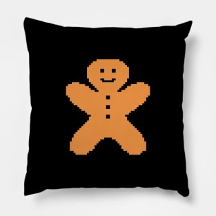 Gingerbread cookie pixel art Pillow
