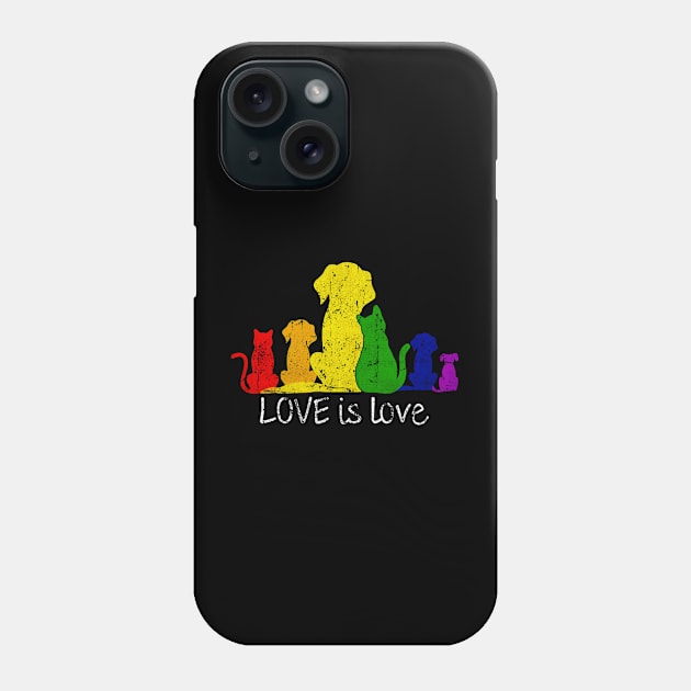 Cute dog rainbow Phone Case by OB.808 STUDIO