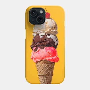 Ice Cream Come 3 Scoops Phone Case