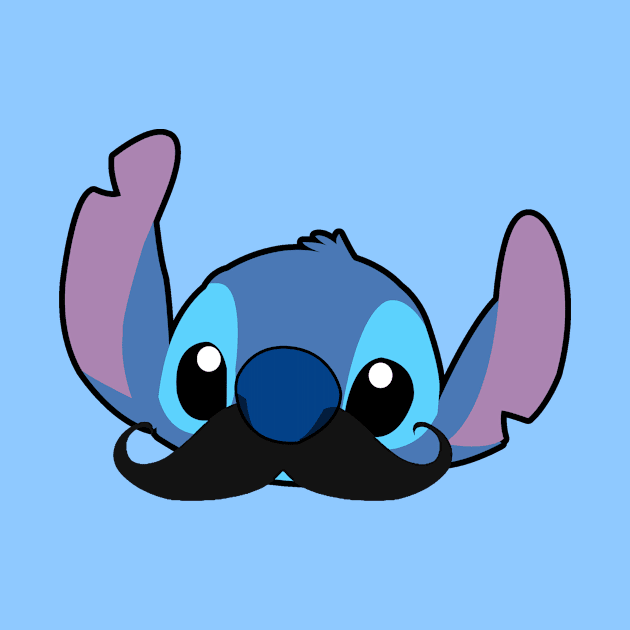 Stitch Mustache by LuisP96