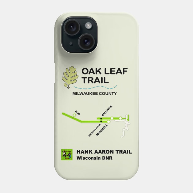 Oak Leaf Trail • Hank Aaron Line • MKE WI Phone Case by The MKE Rhine Maiden