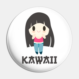 Cute Kawaii Chibi Beautiful Anime Girl Pin