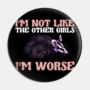 I'm Not Like The Other Girls, I'm Worse Pin