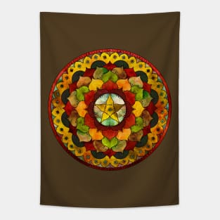 Star Mandala Autumn Tapestry