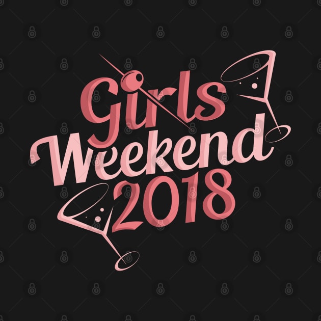 Girls Weekend 2018 Bridesmaid Shirt Cocktails by ghsp