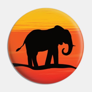 Sunset Elephant Pin