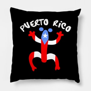 Puerto Rico Taino Coqui Boricua Flag Pillow