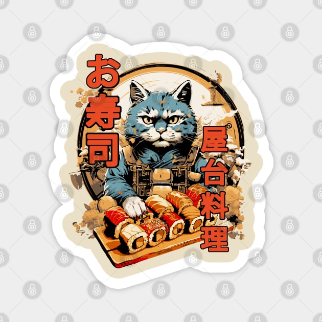 Sushi Cat Magnet by Delicious Art