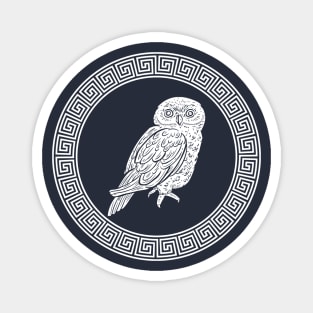 Antique Greek Mythological Owl Magnet