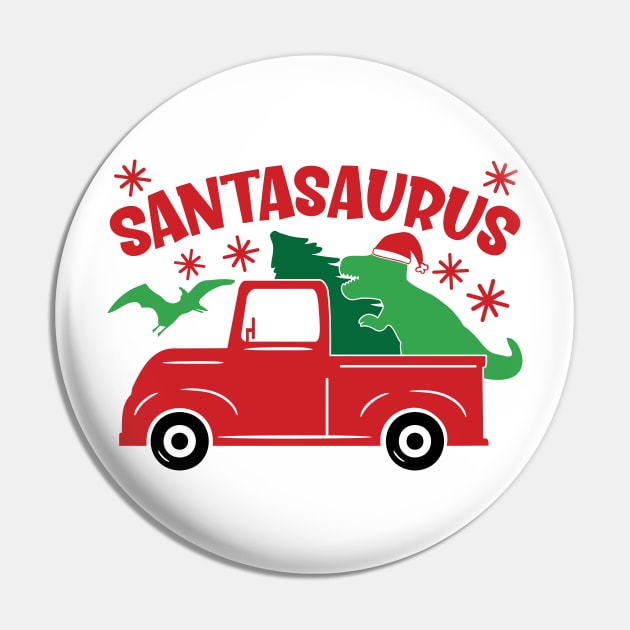 SantaSaurus Truck BaileyAndGinger Pin by AMER.COM