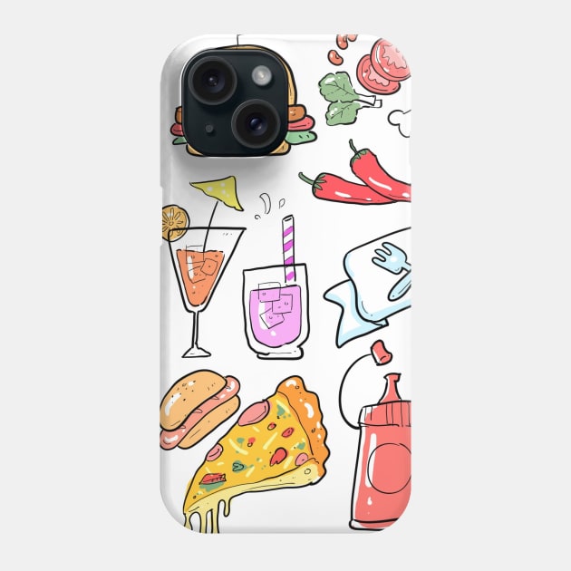 Fast Food pattern Phone Case by Cheebies