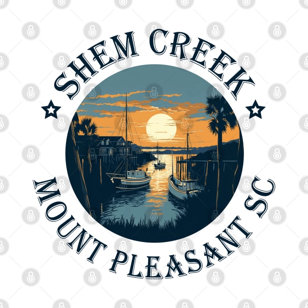 Shem Creek Sunset Mount Pleasant SC by SubtleSplit