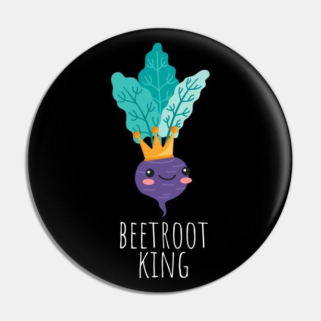 Beetroot King Cute Pin by DesignArchitect