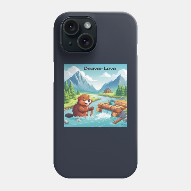 Beaver Love Phone Case by Canadaman99