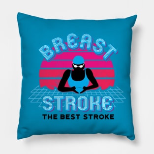 Girls Retro Breaststroke Fan Girls Swim Gift Pillow