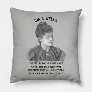 Ida B. Wells Portrait and Quote Pillow