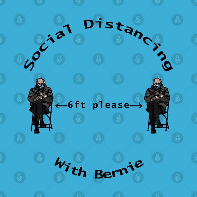 Social Distancing with Bernie Sanders Mittens by ellenhenryart