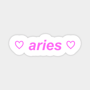 "aries" ♡ Y2K zodiac slogan Magnet