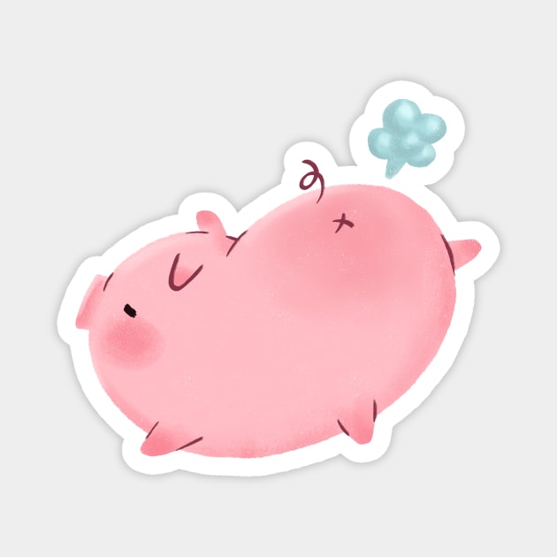 Piggy Toot! Magnet by Zofy Saturn