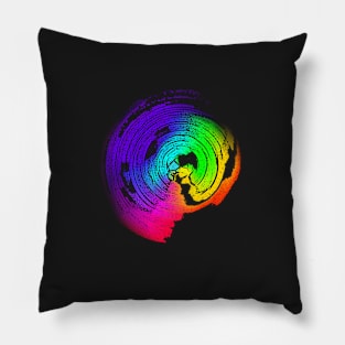 whirl rainbow Pillow