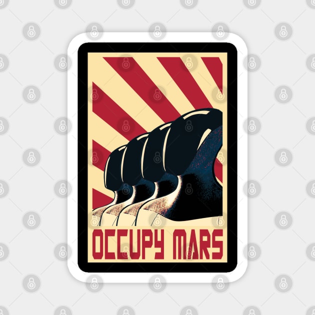 Occupy Mars Tesla Bot Magnet by Nerd_art