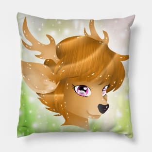 Deer Girl Pillow